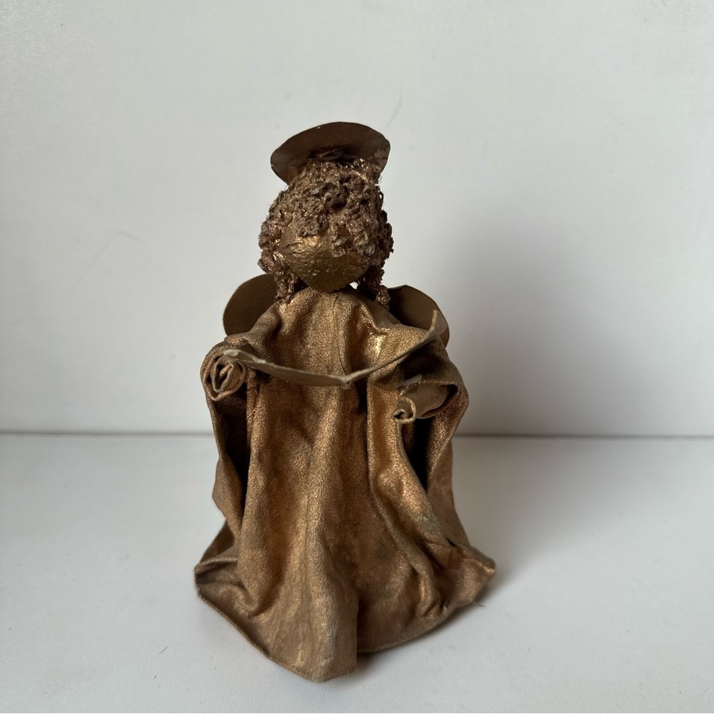 Gold Paper Mache Christmas Angels Centerpiece Table Topper OS